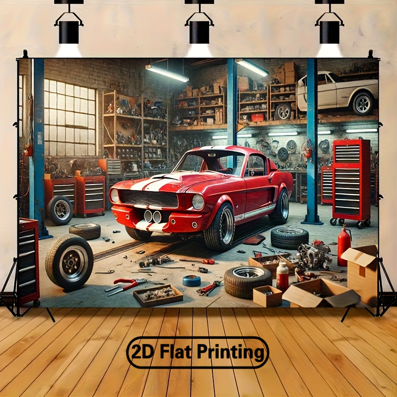 Classic Car Garage Workshop Ba - đánh giá và giá Auto Repair Shop Background